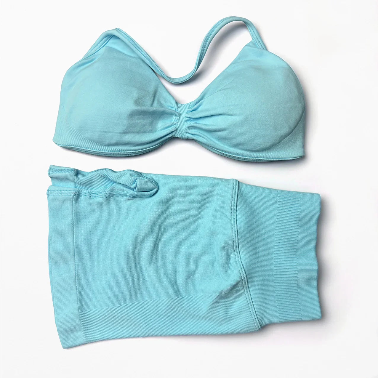 Strappy Yoga Halter Bra Set