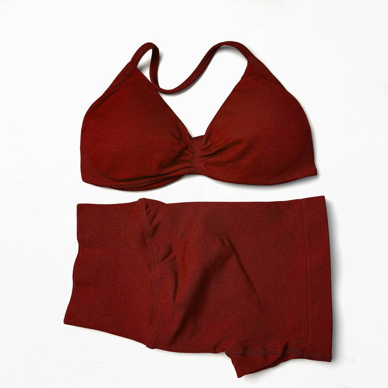 Strappy Yoga Halter Bra Set